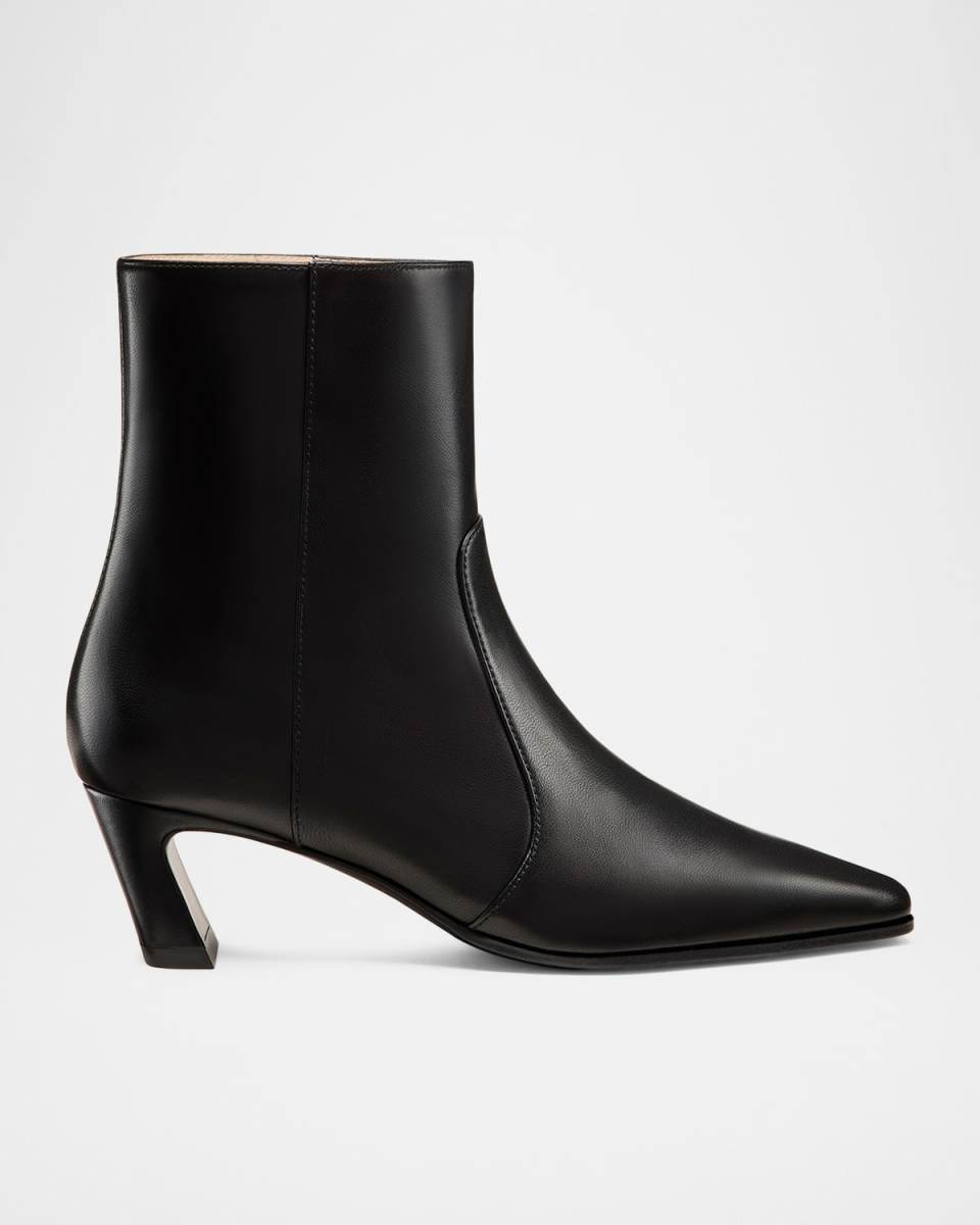 50mm Stassi Leather Zip Booties